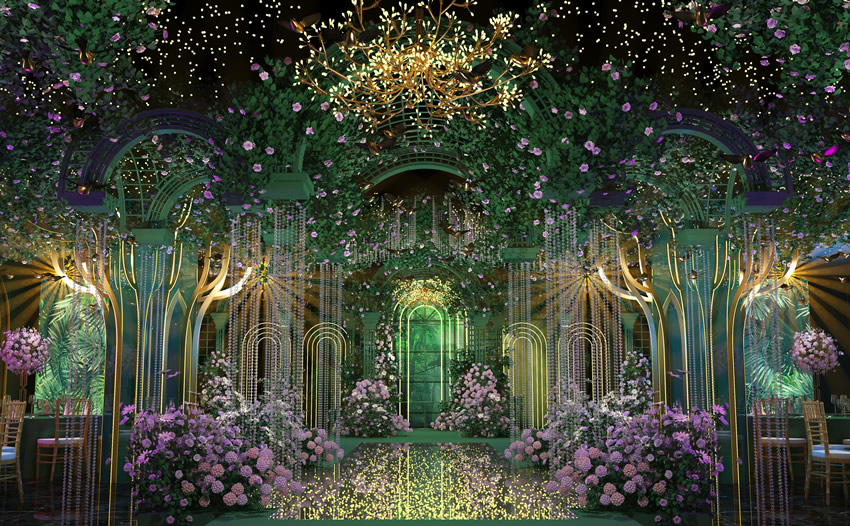 青海奇妙森林婚礼堂效果展示