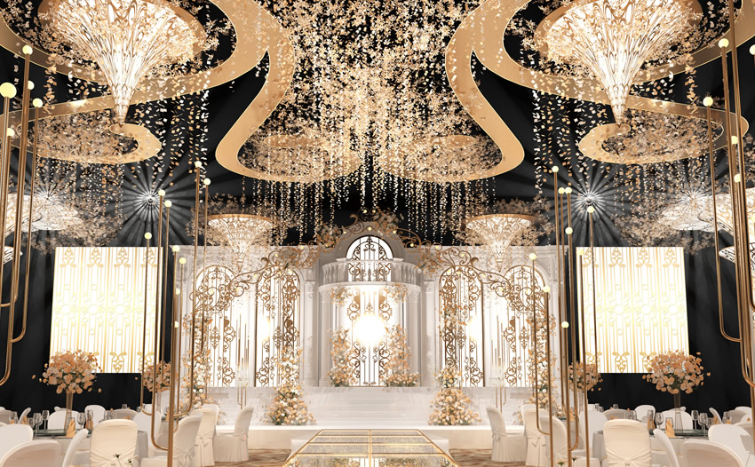 青海花木兰喜事汇金色大厅效果展示